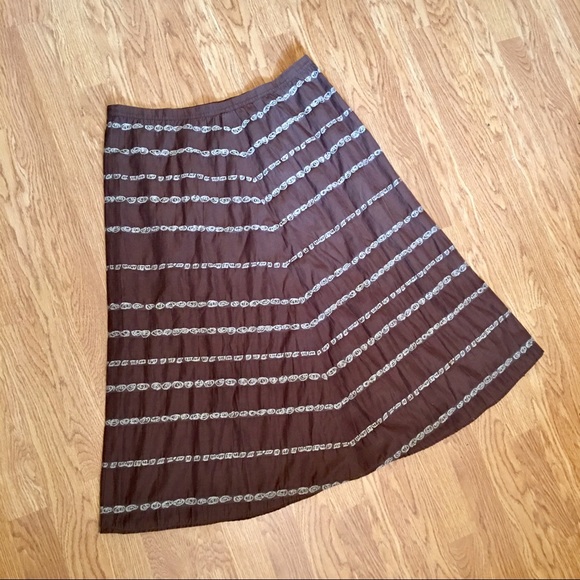 Talbots Dresses & Skirts - Talbots Boho Flutter Embroidered Vintage Skirt
